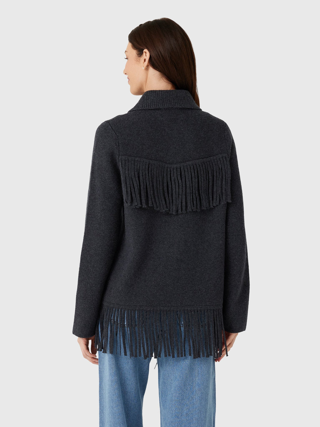 Love Note Women's Fringe Sweater Jacket