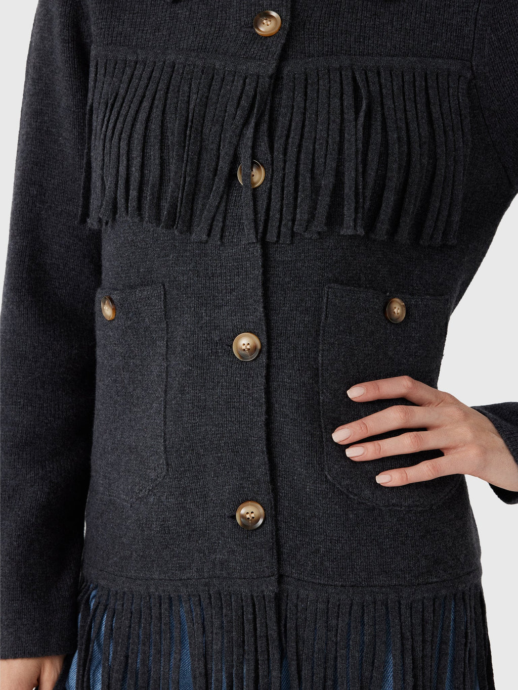 Love Note Women's Fringe Sweater Jacket