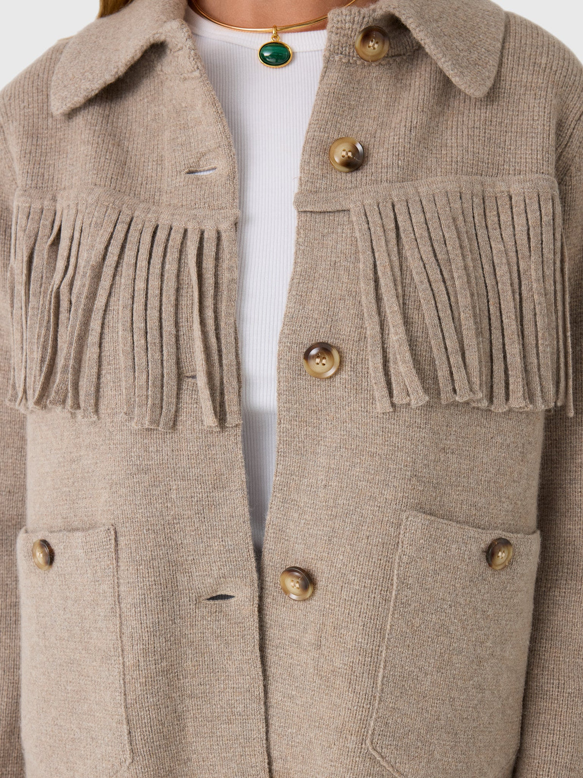 Love Note Women's Fringe Sweater Jacket