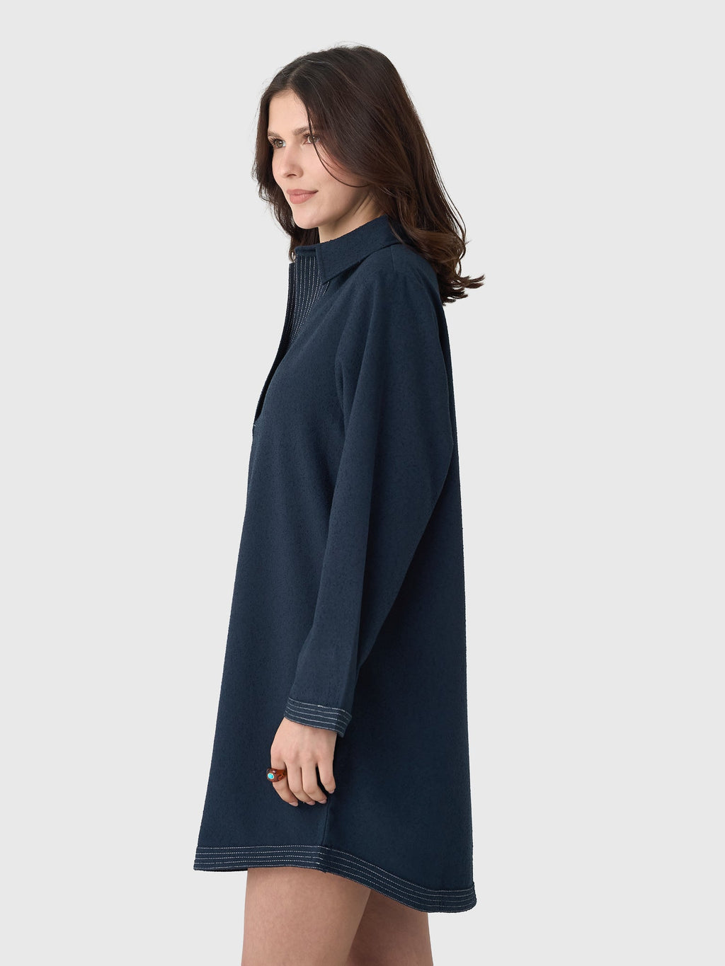 Never A Wallflower Women's Split Neck Dress