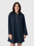 Never A Wallflower Women's Split Neck Dress