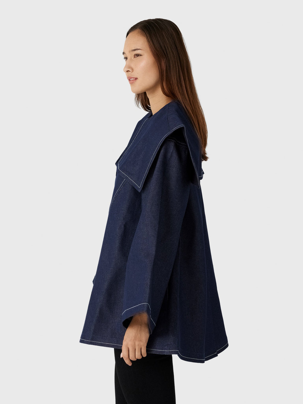 Les Vacances d'Irina Women's Denim Sailor Blouse