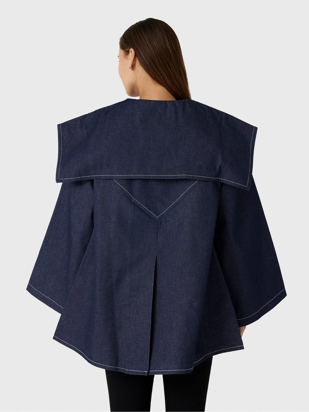 Les Vacances d'Irina Women's Denim Sailor Blouse