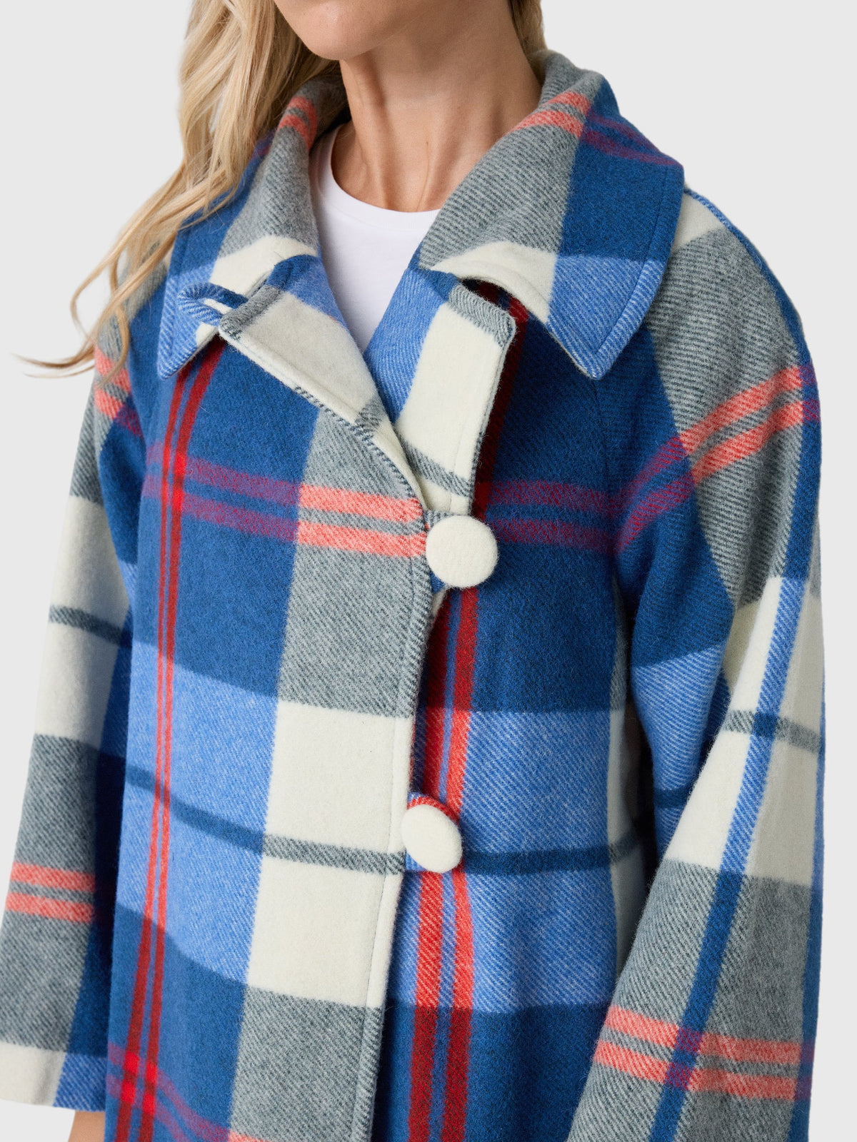 Les Vacances d'Irina Women's Long Check Coat