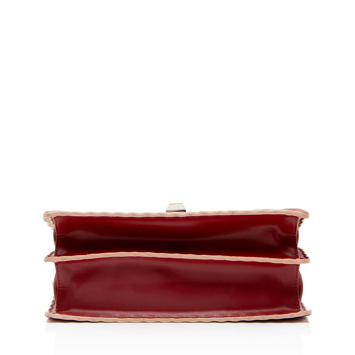 Fendi Calfskin Studded Kan I Medium Shoulder Bag - Pink/Red