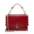 Fendi Calfskin Studded Kan I Medium Shoulder Bag - Pink/Red