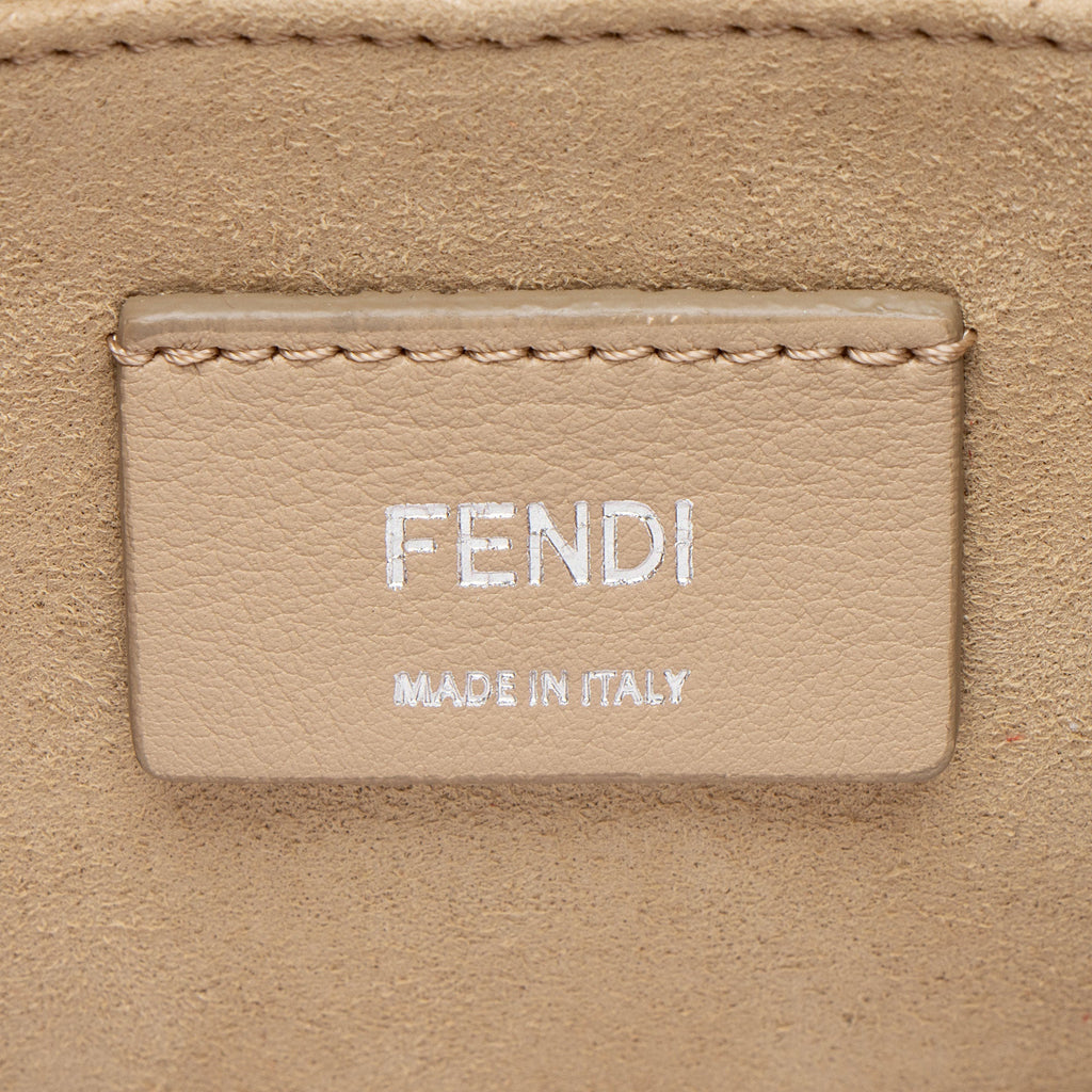 Fendi Calfskin Studded Kan I Medium Shoulder Bag - Pink/Red