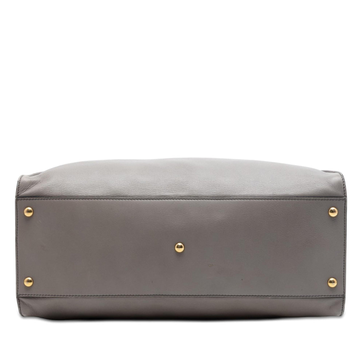 Fendi Large Calfskin Peekaboo Iconic Satchel - Grey