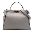 Fendi Large Calfskin Peekaboo Iconic Satchel - Grey