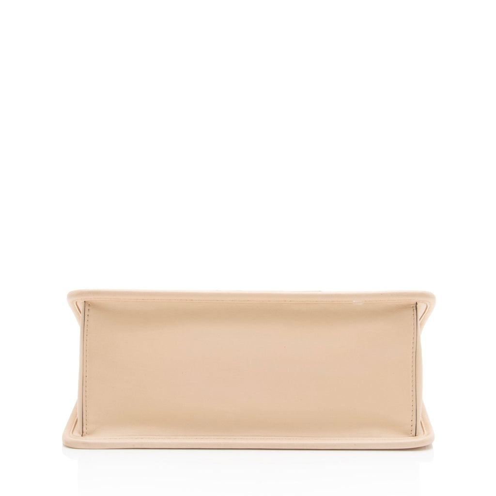Fendi Leather Kan I F Medium Shoulder Bag - Beige