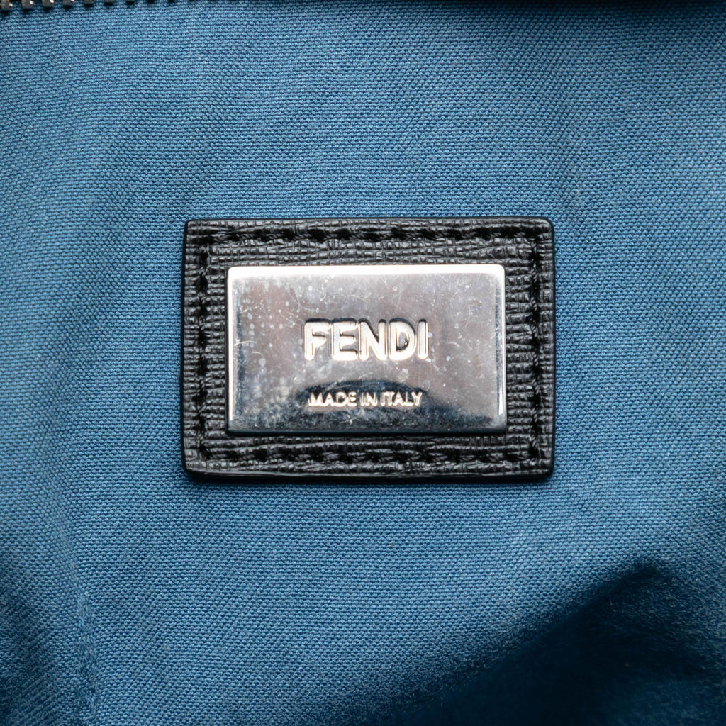 Fendi Leather Monster Roll Tote Bag - Black