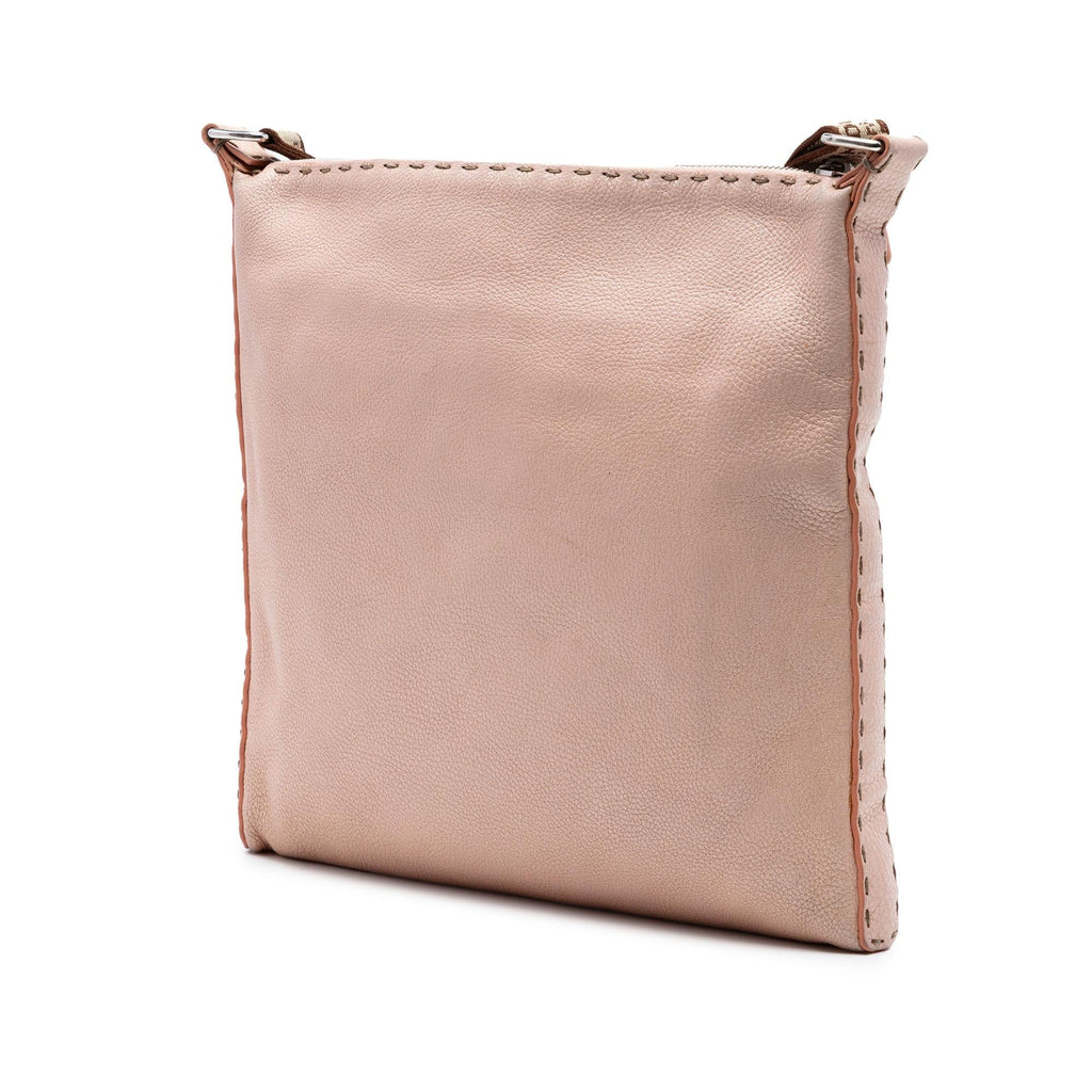 Fendi Leather Selleria Crossbody Bag - Pink