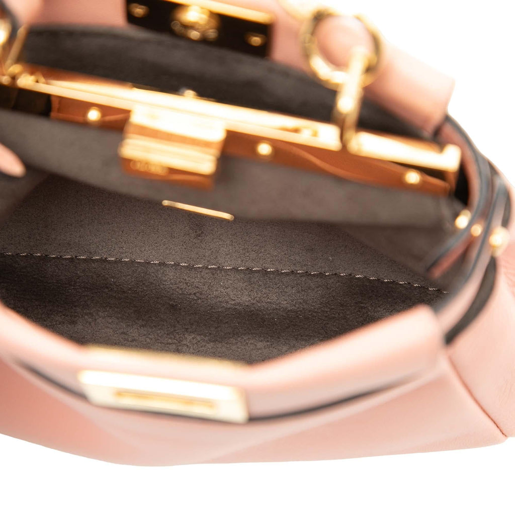 Fendi Micro Leather Peekaboo Satchel - Pink