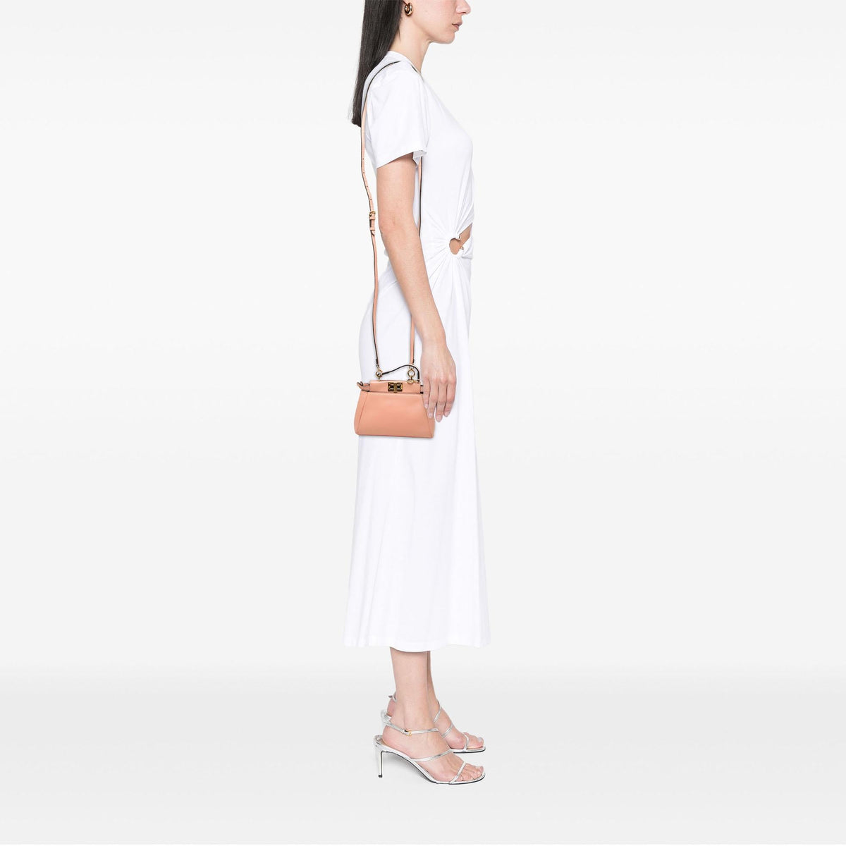 Fendi Micro Leather Peekaboo Satchel - Pink