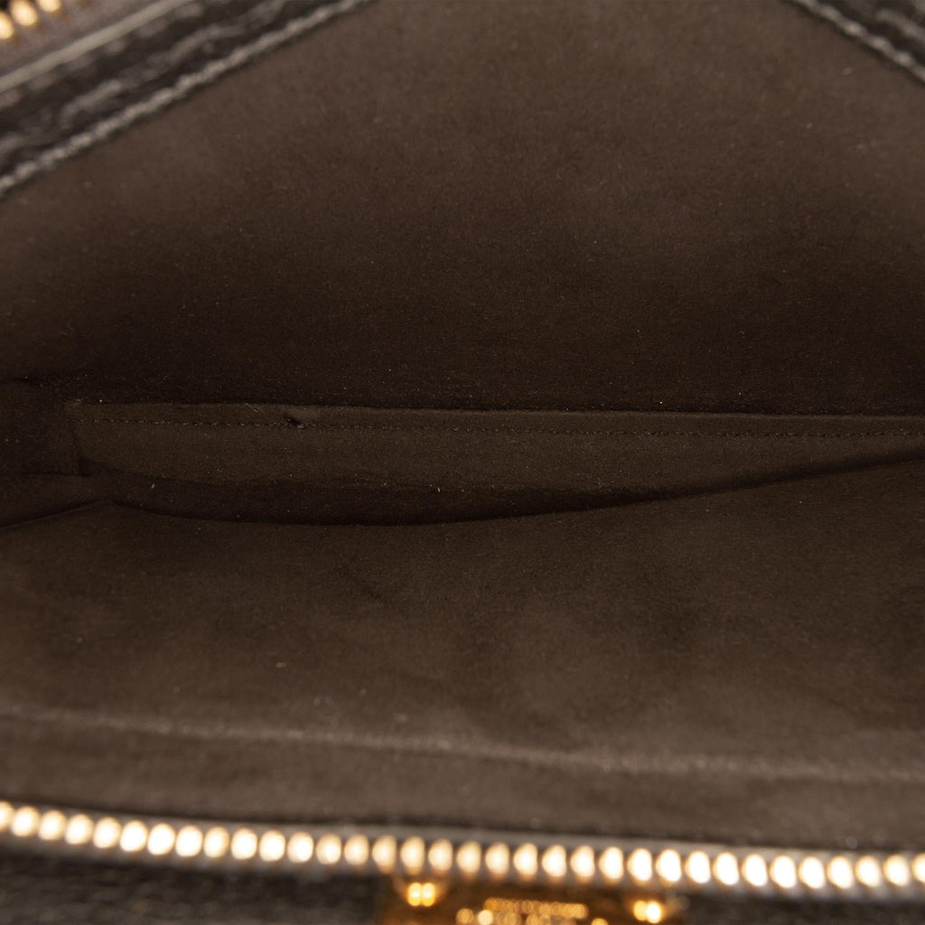 Fendi Mini Calfskin Romano Selleria Peekaboo Iconic Fit Satchel - Black