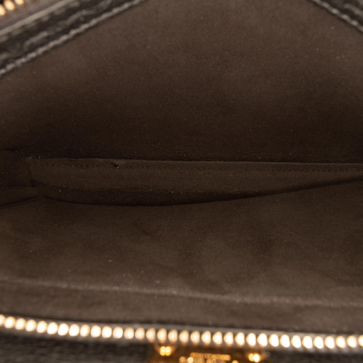 Fendi Mini Calfskin Romano Selleria Peekaboo Iconic Fit Satchel - Black