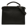 Fendi Mini Calfskin Romano Selleria Peekaboo Iconic Fit Satchel - Black