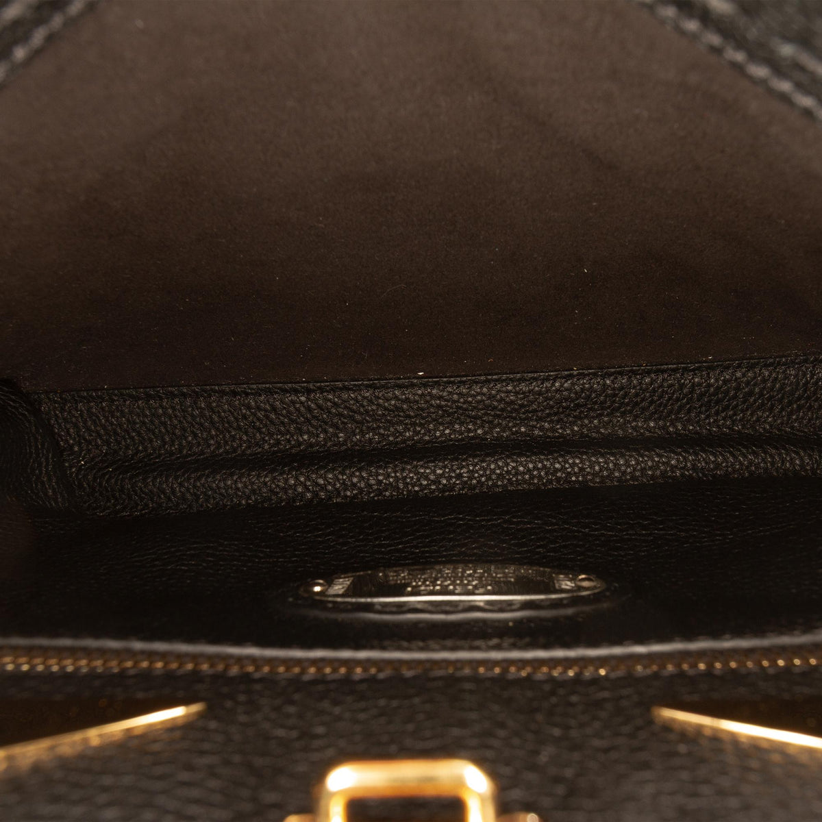 Fendi Mini Calfskin Romano Selleria Peekaboo Iconic Fit Satchel - Black