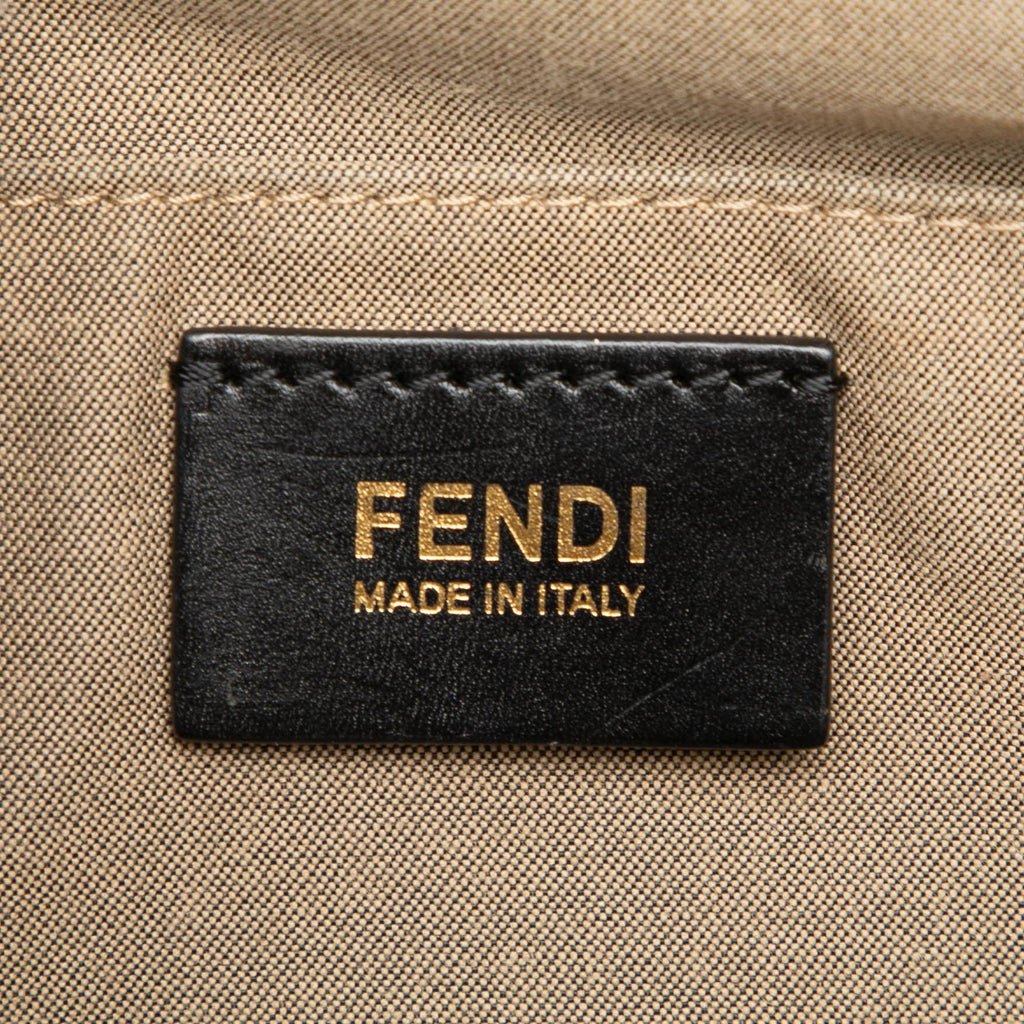 Fendi Mini Canvas Colorblock Chameleon Satchel - Beige