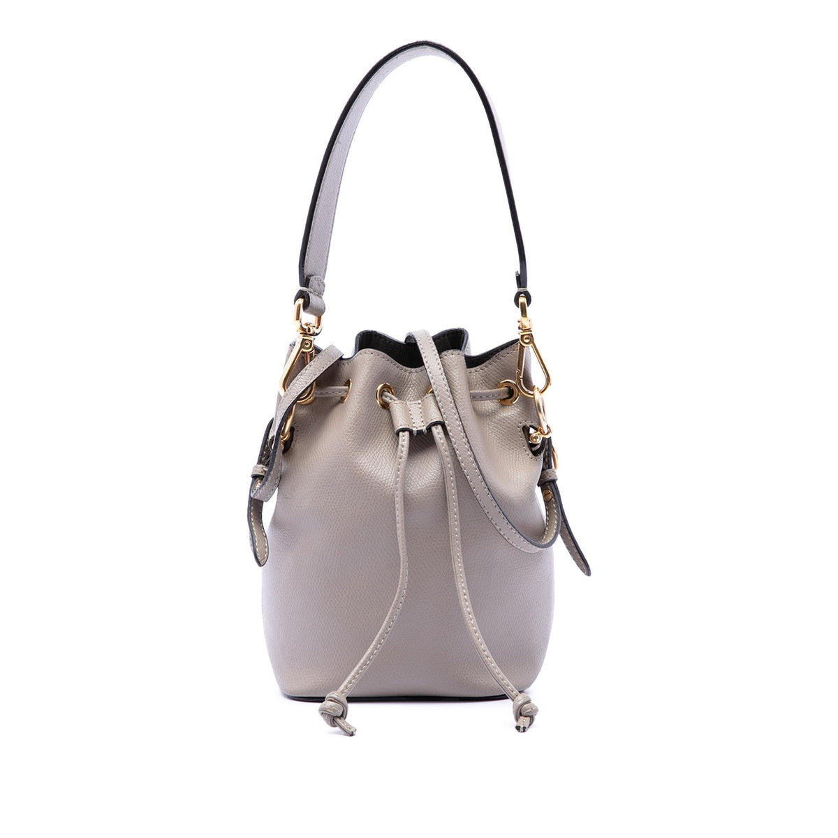 Fendi Mini Leather Mon Tresor Bucket Bag - Brown