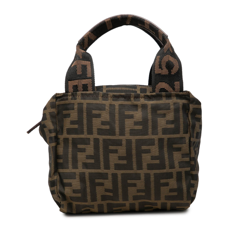 Fendi Mini Zucca Canvas Handbag Satchel - Brown