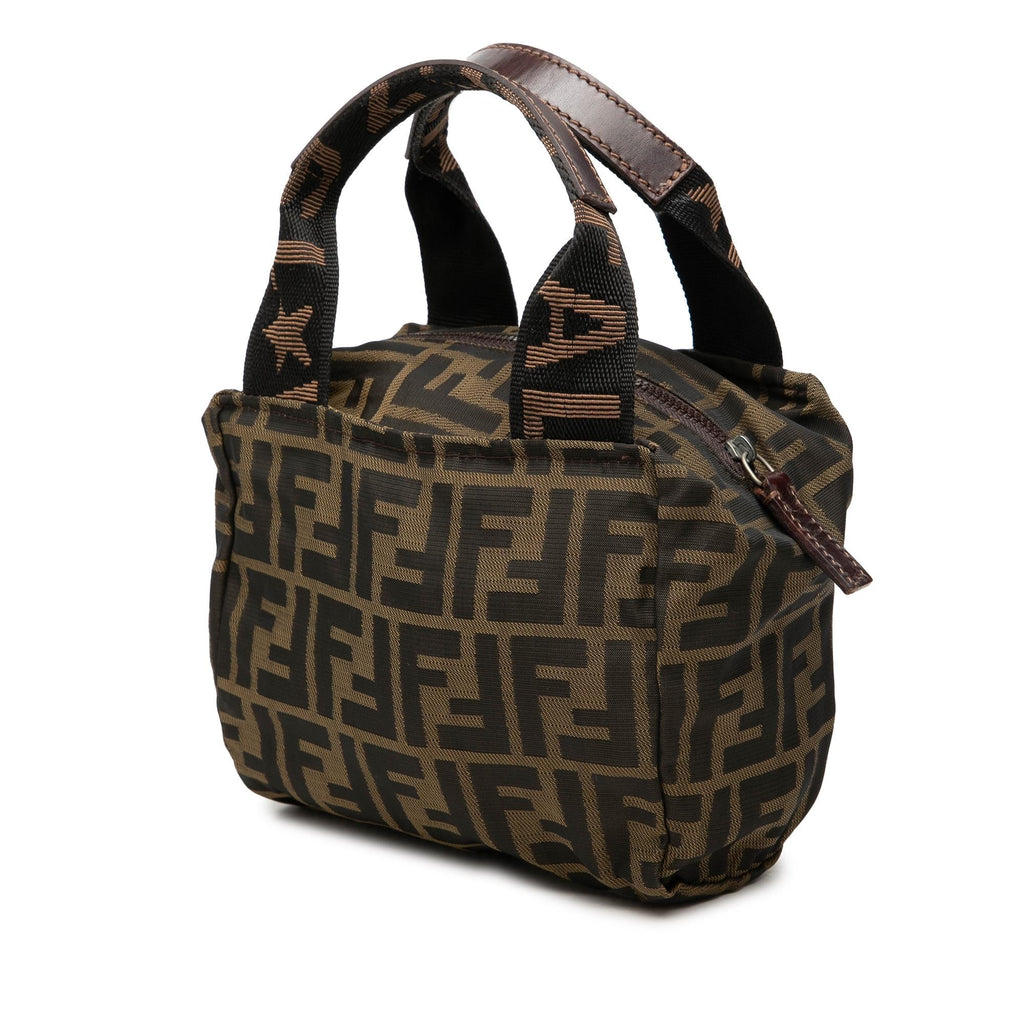 Fendi Mini Zucca Canvas Handbag Satchel - Brown
