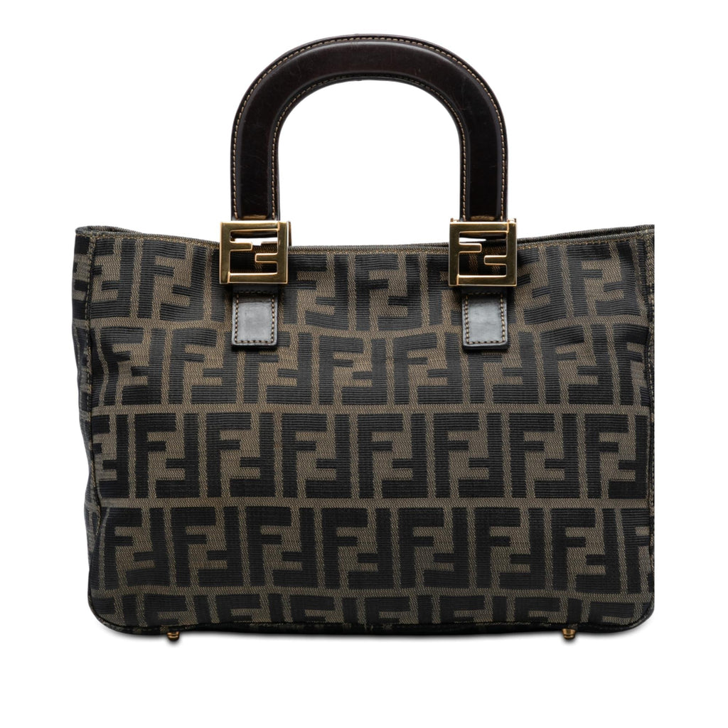 Fendi Small Zucca Canvas Twins Tote Bag - Brown