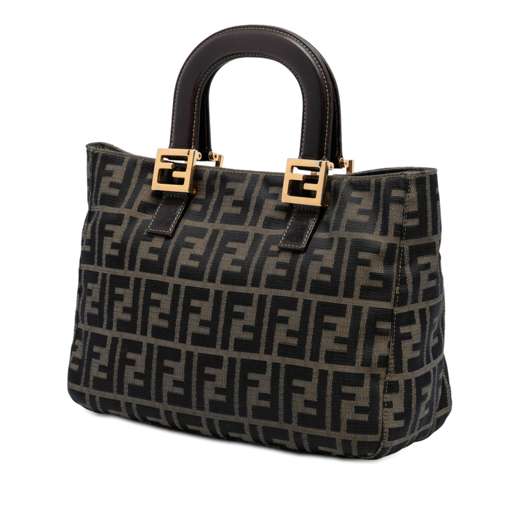 Fendi Small Zucca Canvas Twins Tote Bag - Brown