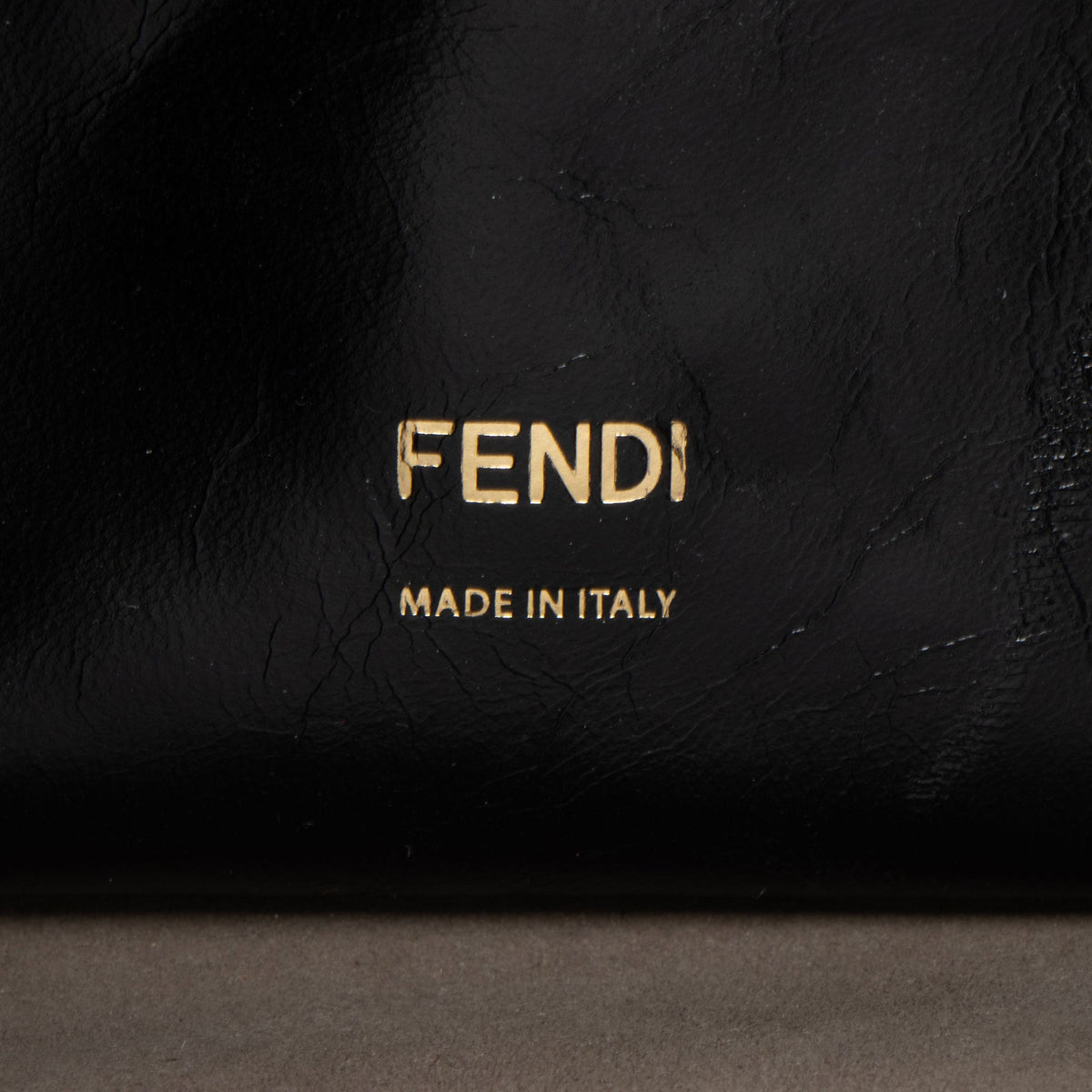 Fendi Suede Glazed Calfskin Grace Flip Tote Bag - Black/Brown