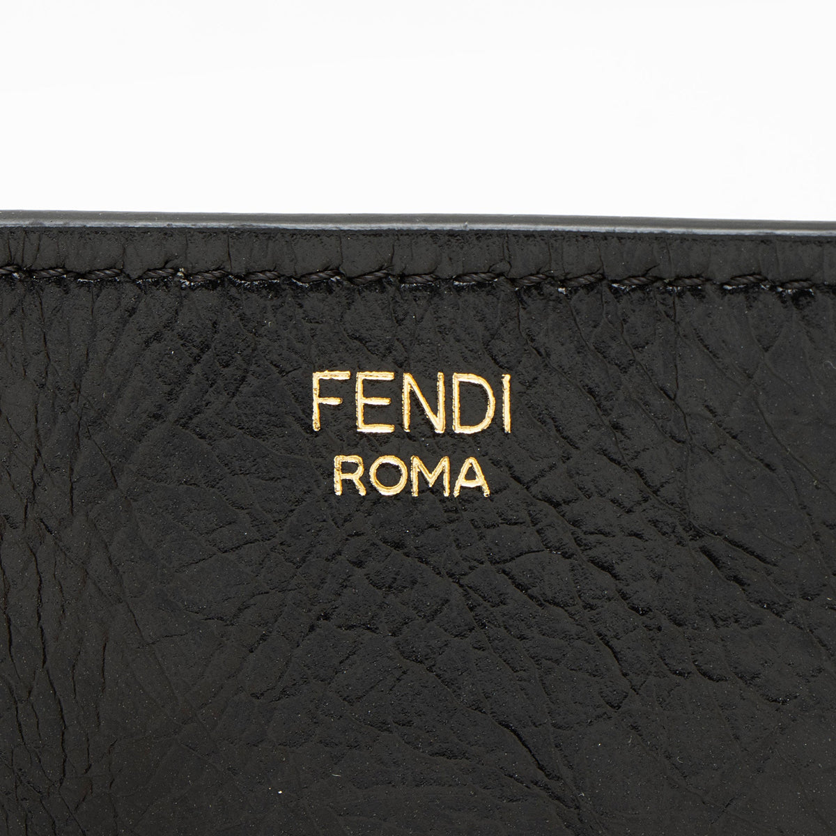 Fendi Suede Glazed Calfskin Grace Flip Tote Bag - Black/Brown