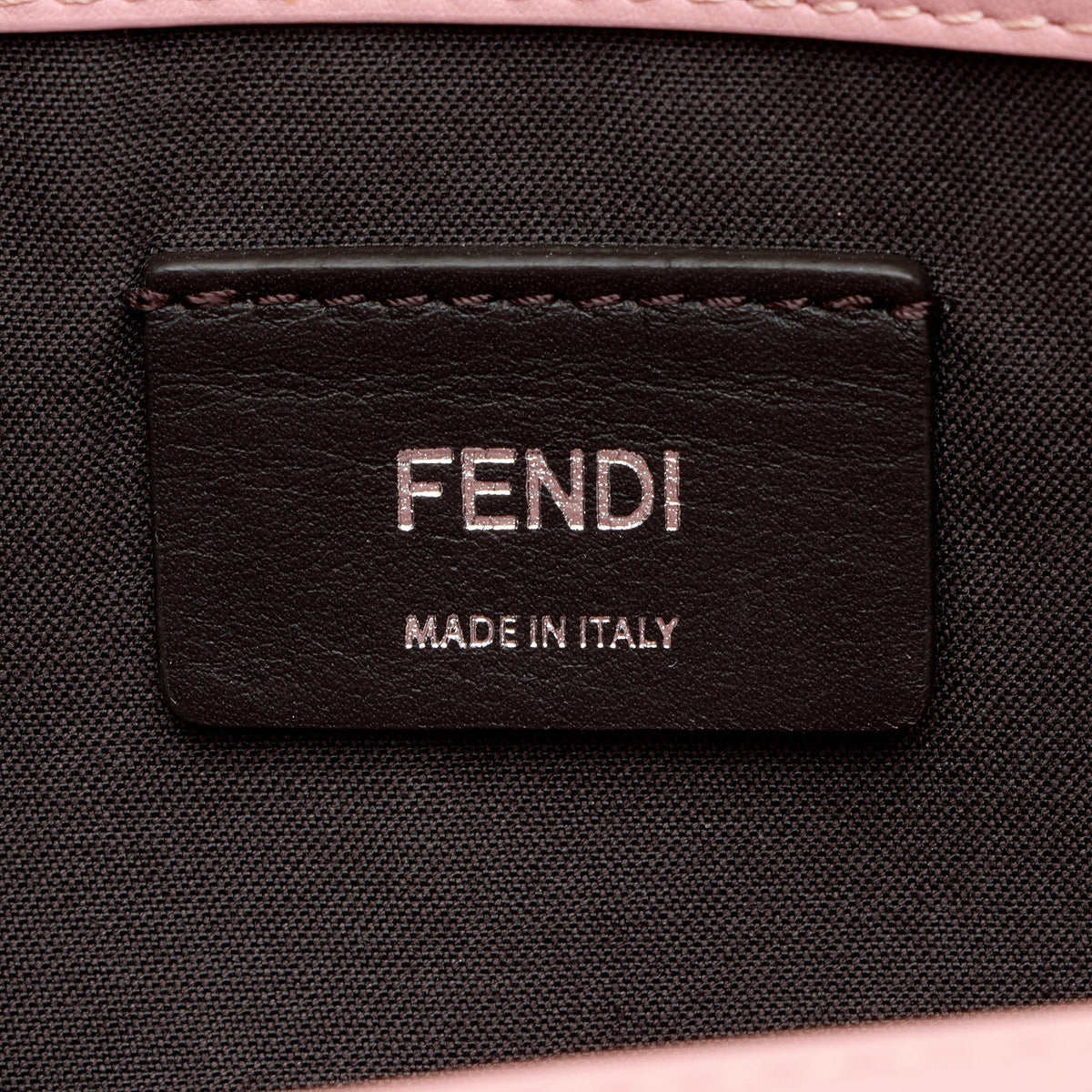 Fendi Velvet Kan I F Wallet on Chain - Pink