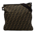 Fendi Zucca Canvas Crossbody Bag - Brown
