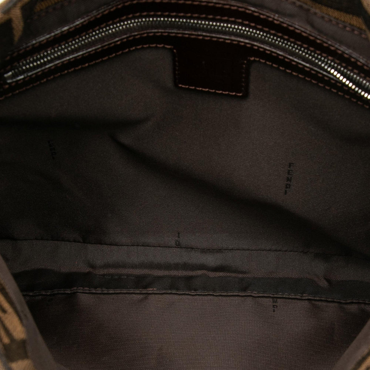 Fendi Zucca Canvas Shoulder Bag - Brown