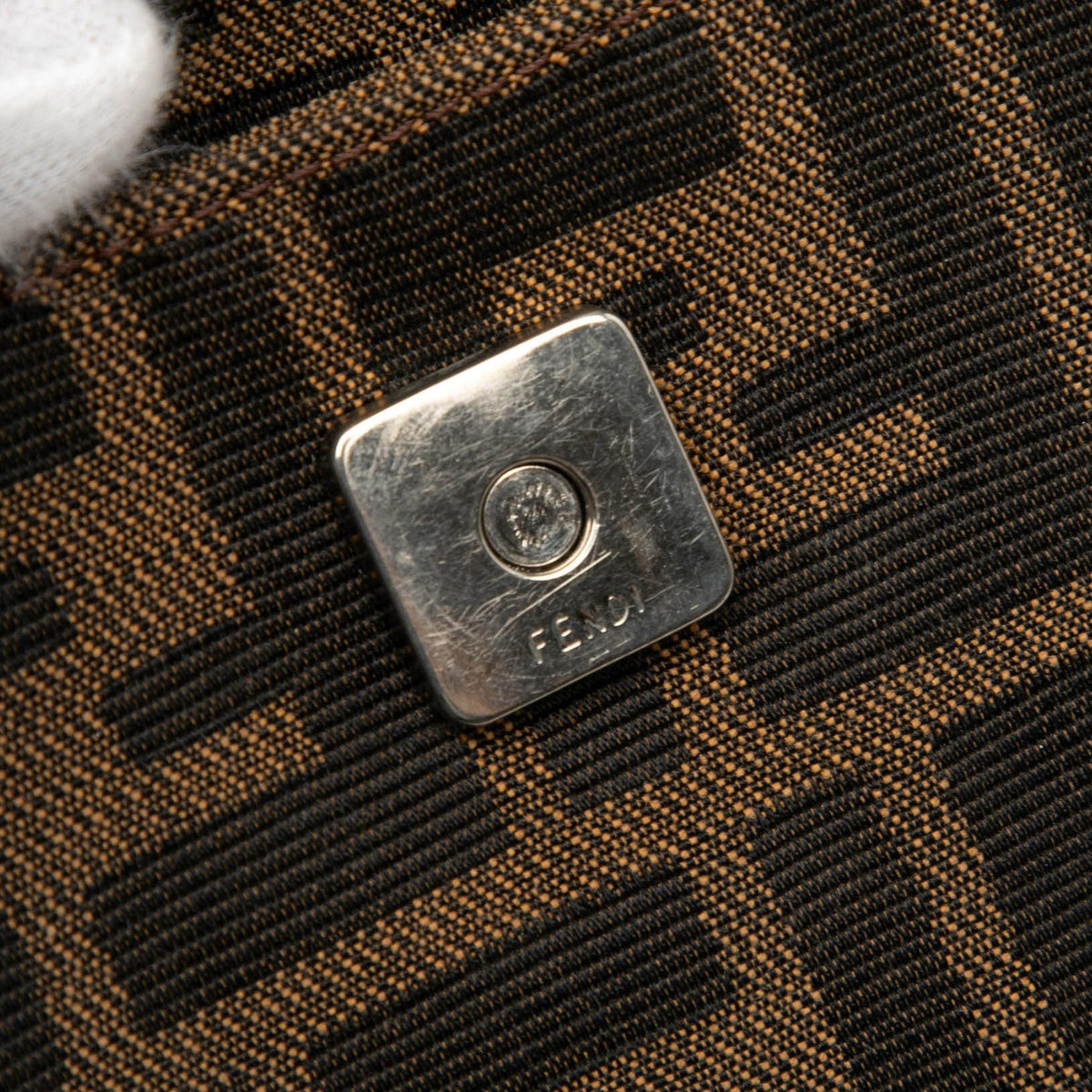Fendi Zucca Canvas Shoulder Bag - Brown
