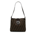 Fendi Zucca Canvas Shoulder Bag - Brown