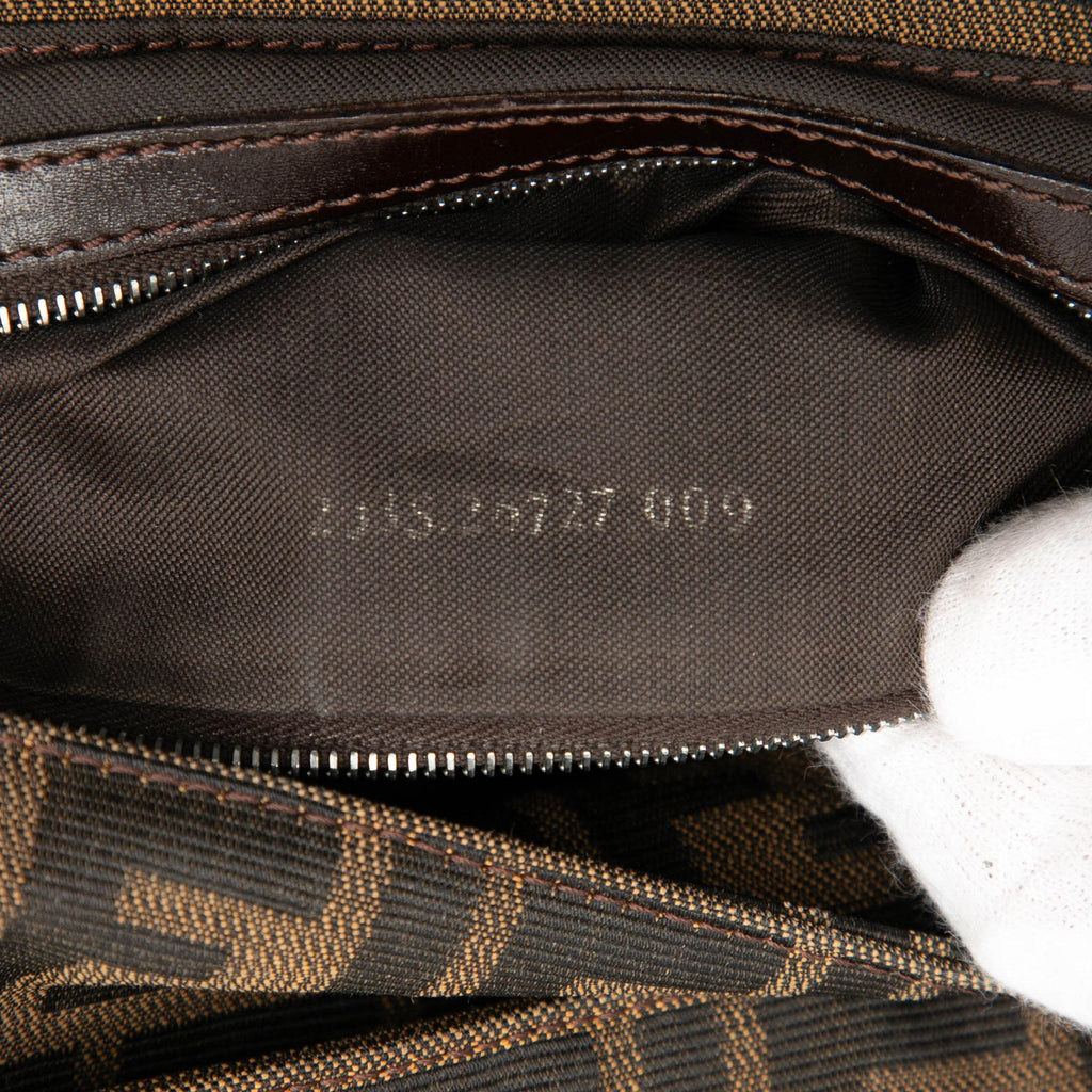 Fendi Zucca Canvas Shoulder Bag - Brown