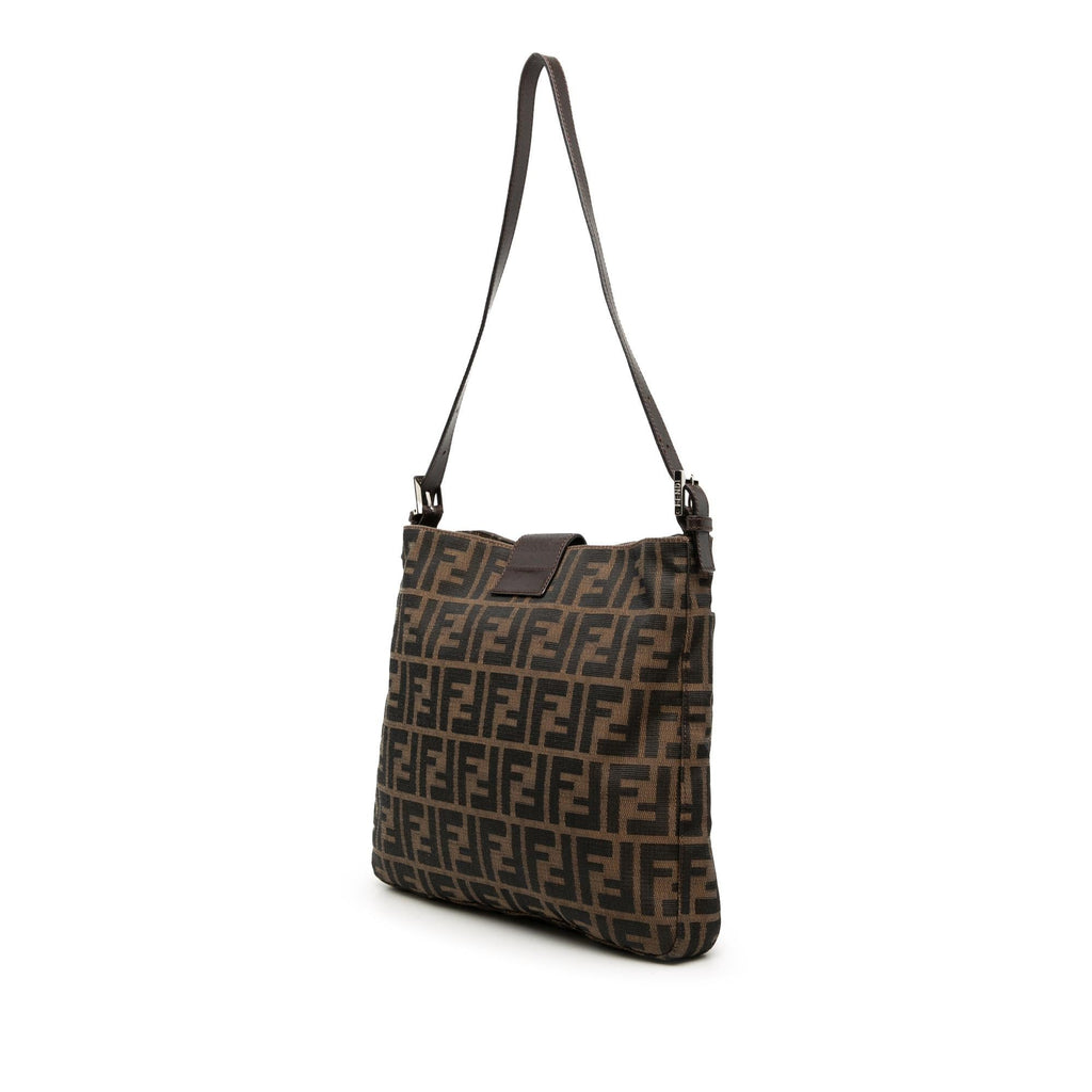 Fendi Zucca Canvas Shoulder Bag - Brown
