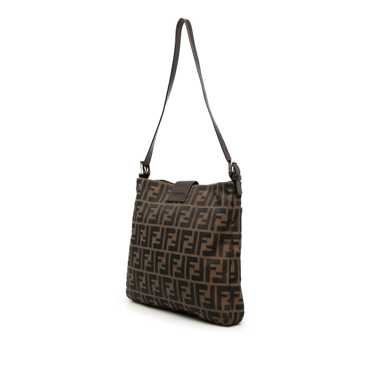 Fendi Zucca Canvas Shoulder Bag - Brown