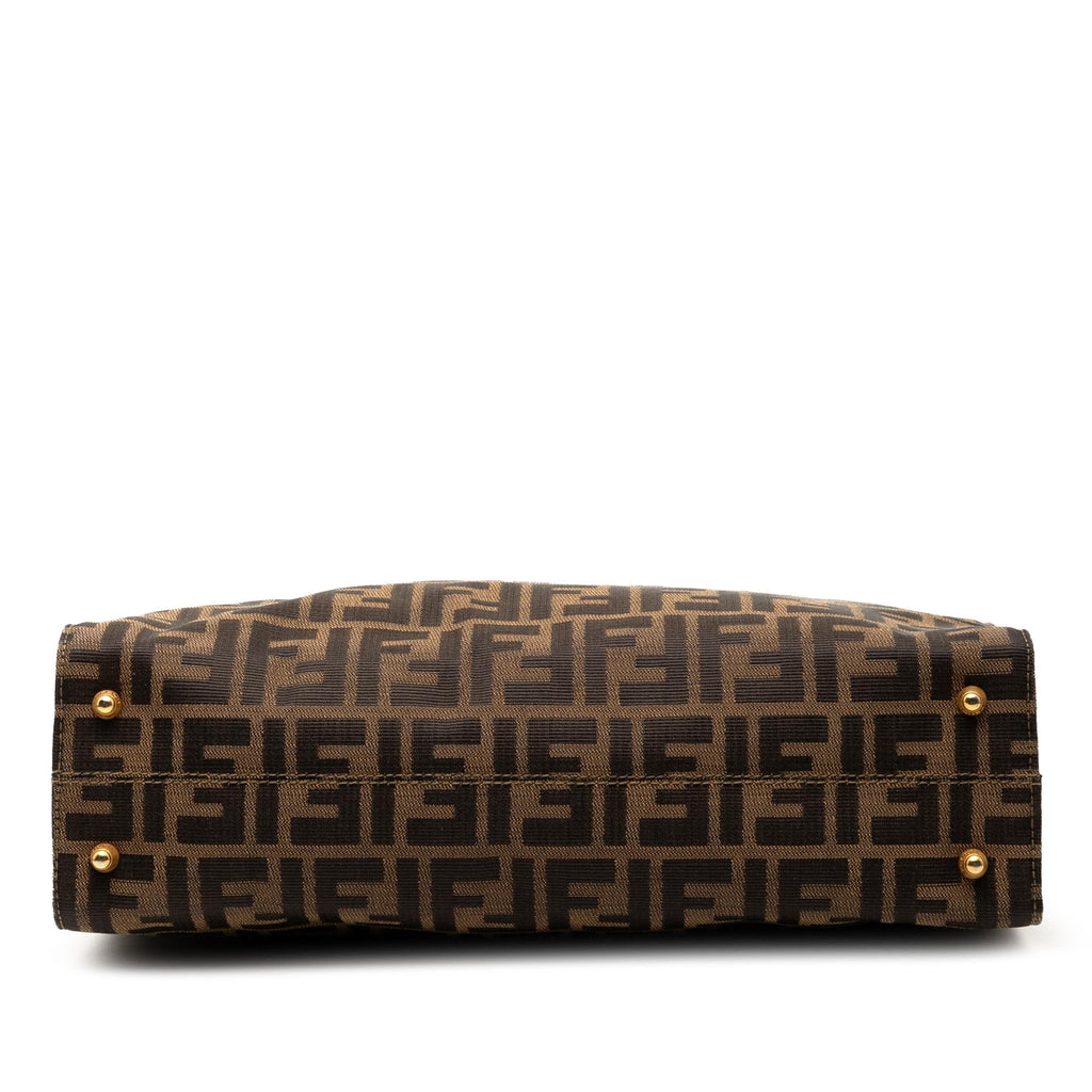 Fendi Zucca Canvas Twins Tote Bag - Brown