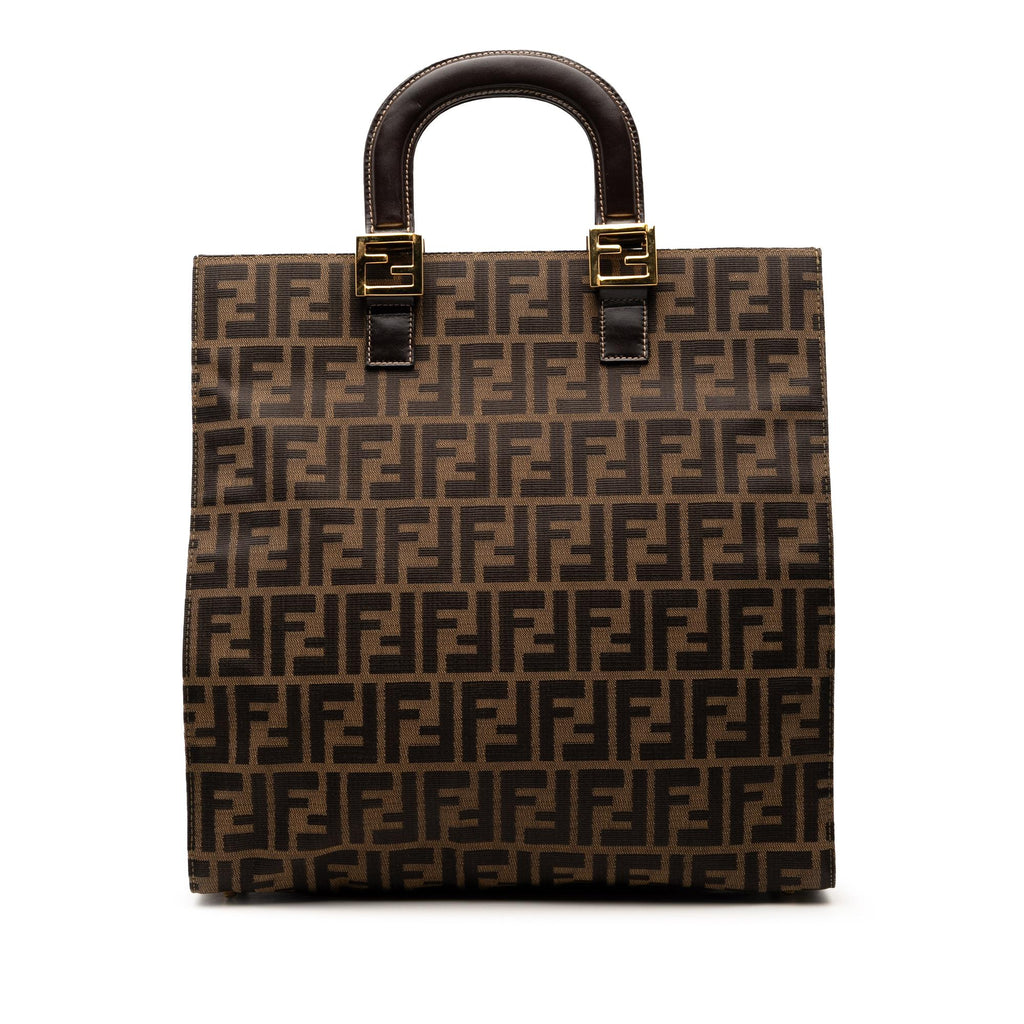 Fendi Zucca Canvas Twins Tote Bag - Brown