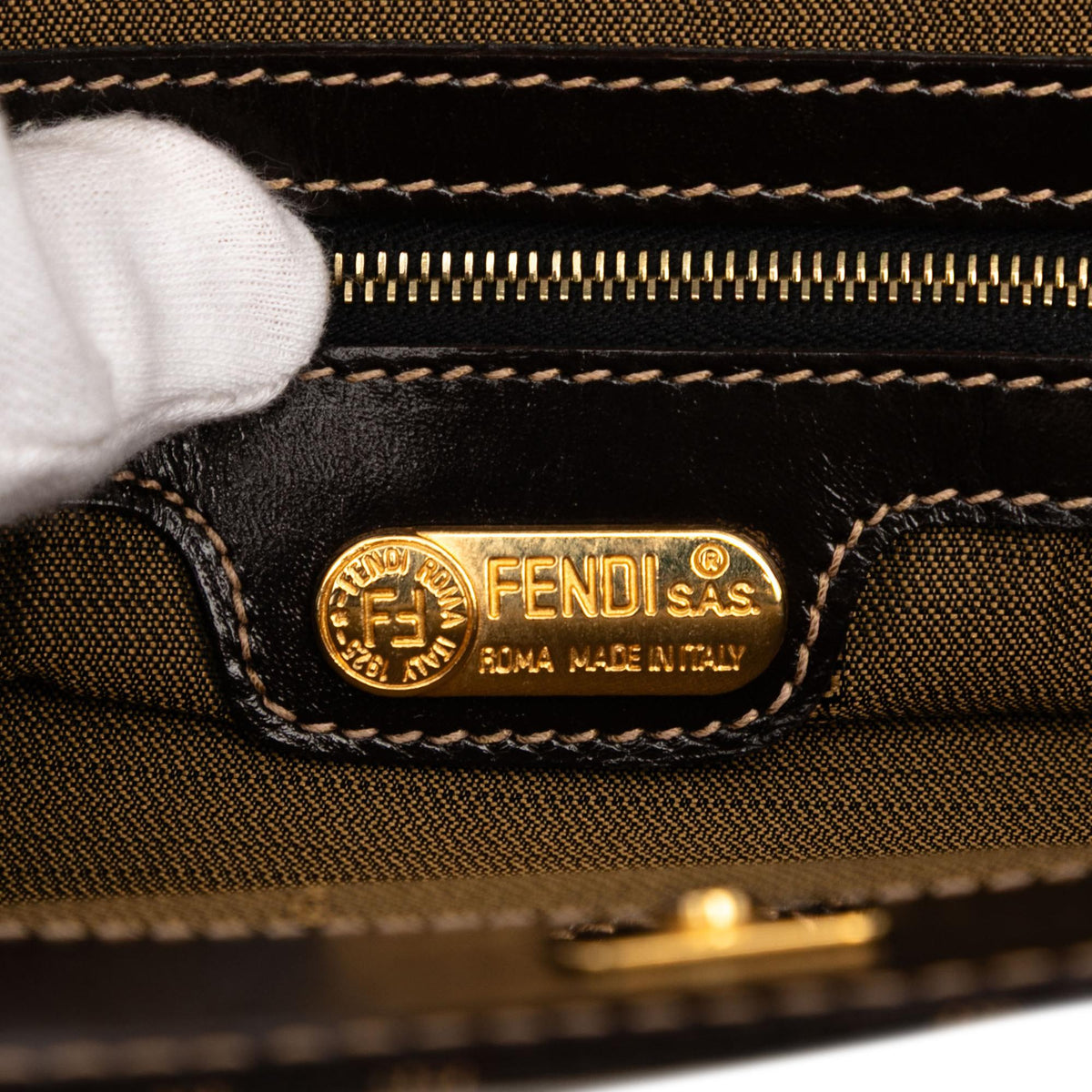 Fendi Zucca Canvas Twins Tote Bag - Brown