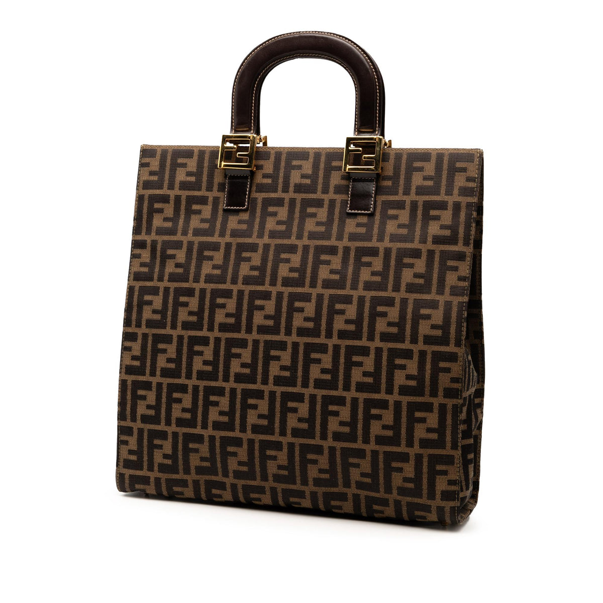 Fendi Zucca Canvas Twins Tote Bag - Brown