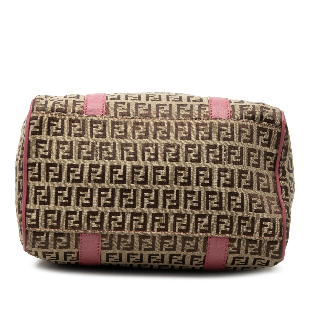 Fendi Zucchino Canvas Boston Bag - Beige