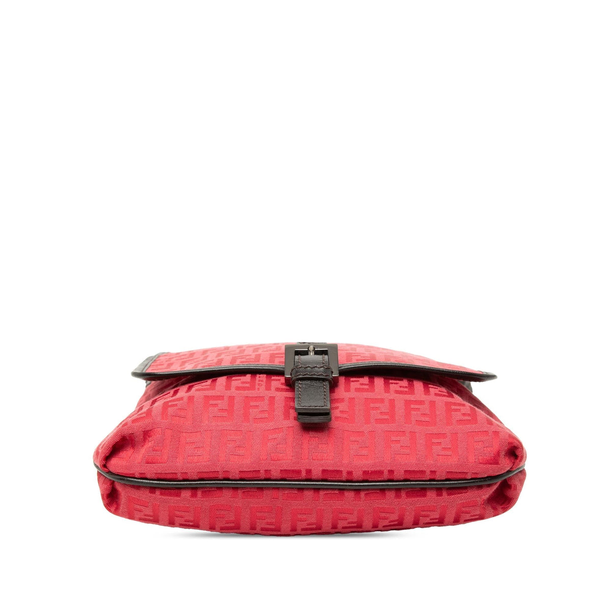 Fendi Zucchino Canvas Crossbody Bag - Black/Red