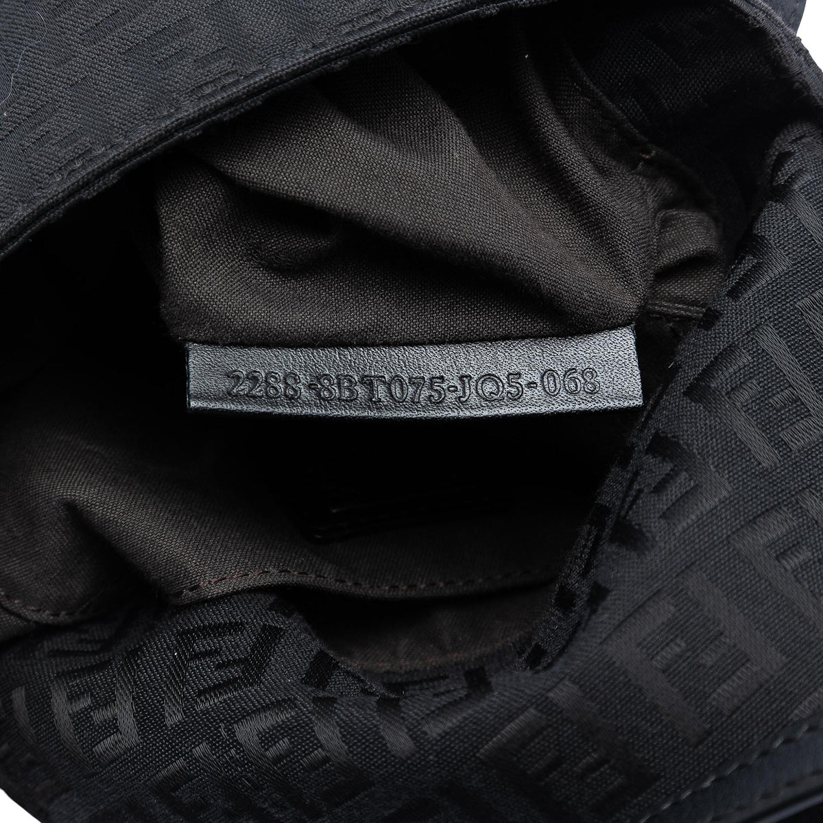 Fendi Zucchino Canvas Crossbody Bag - Black