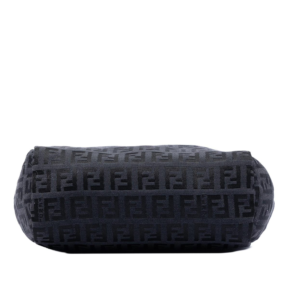 Fendi Zucchino Canvas Handbag Satchel - Black