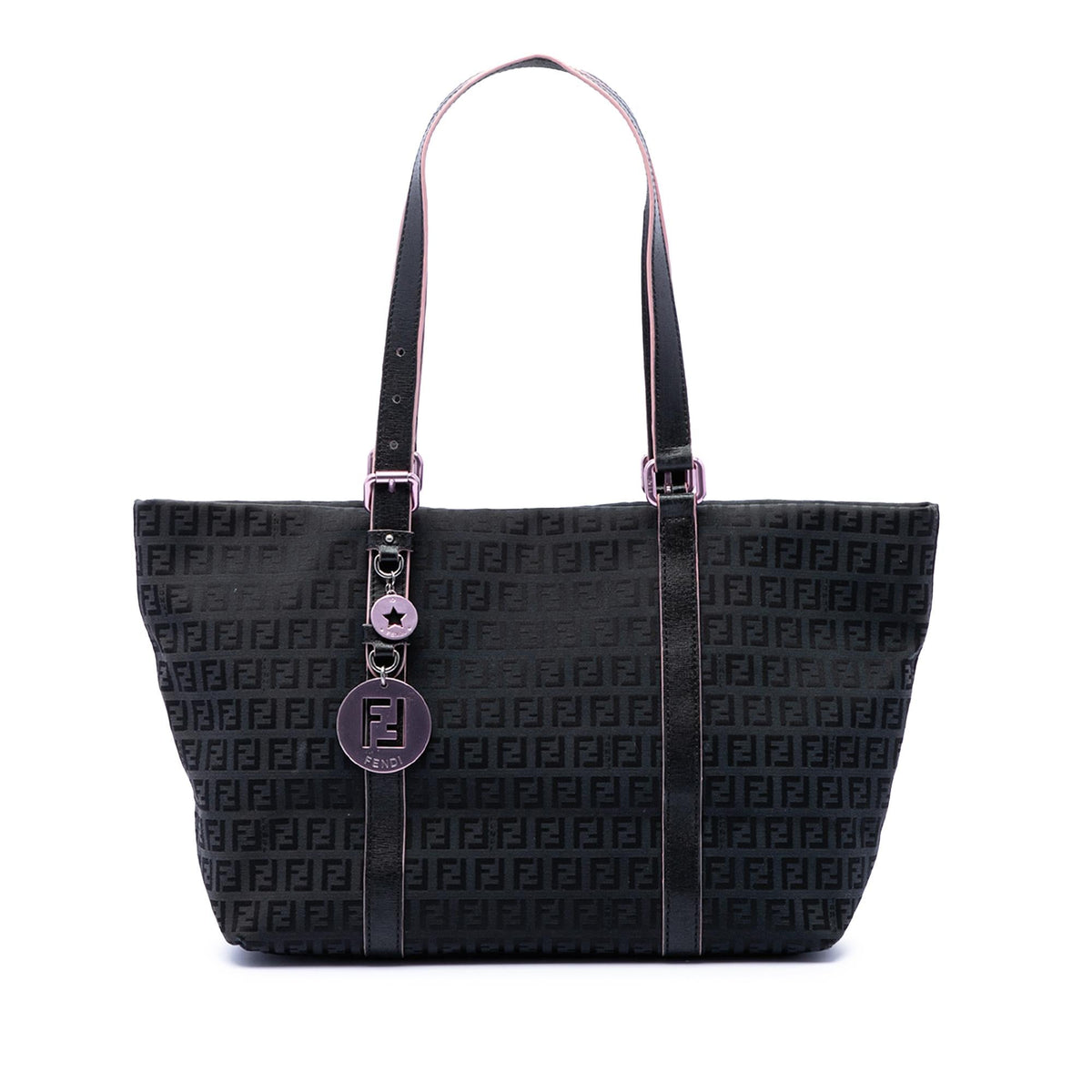 Fendi Zucchino Canvas Superstar Tote Bag - Black