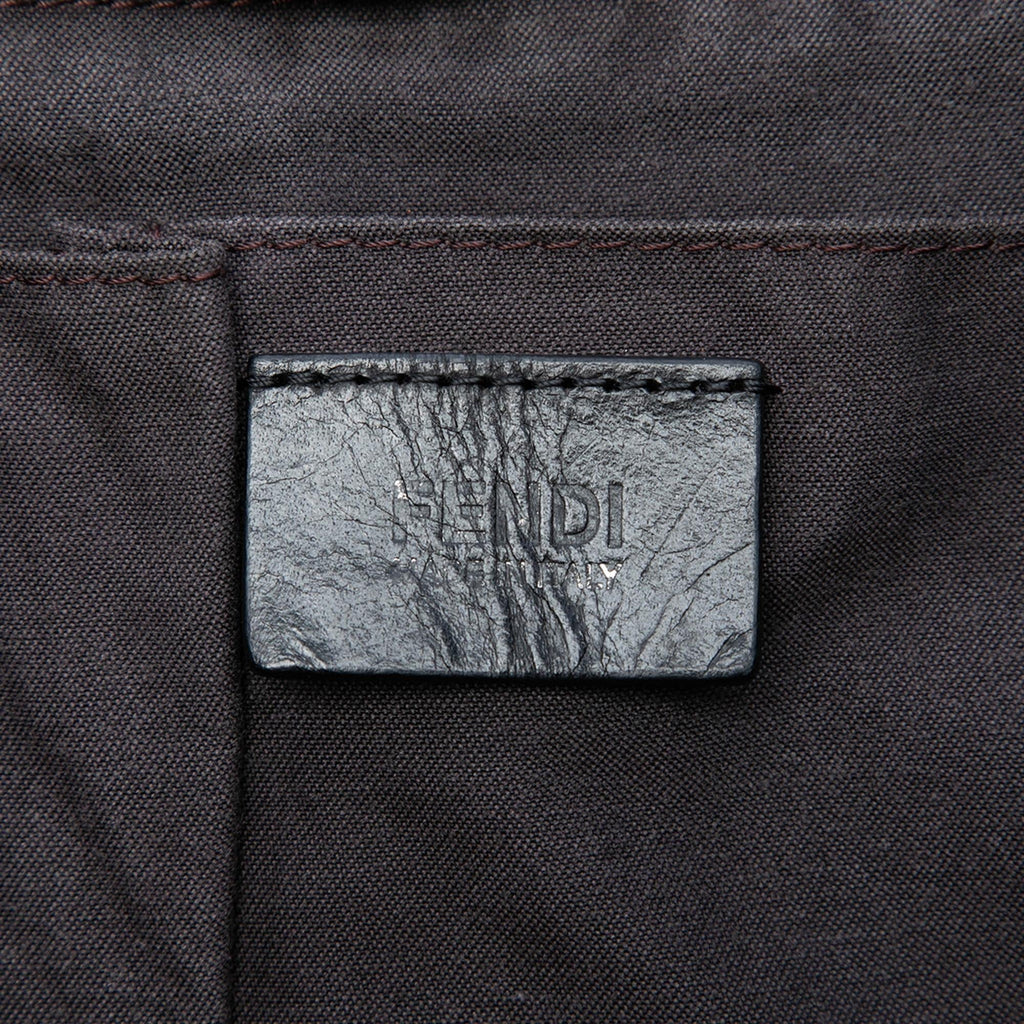 Fendi Zucchino Canvas Superstar Tote Bag - Black