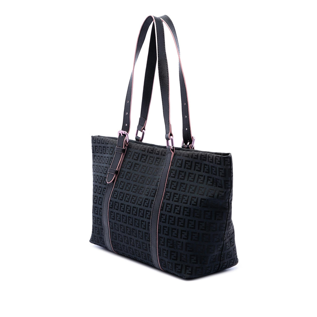 Fendi Zucchino Canvas Superstar Tote Bag - Black