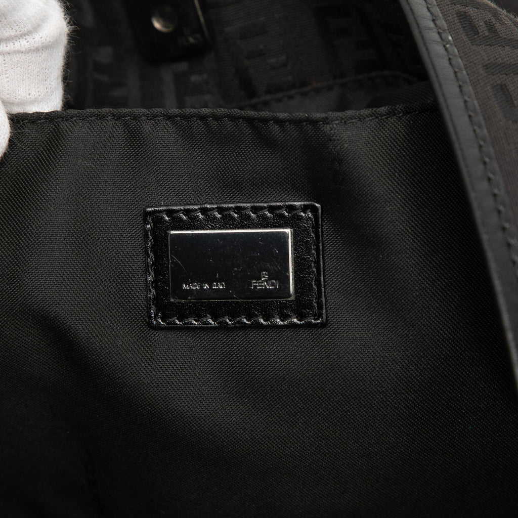 Fendi Zucchino Canvas Tote Bag - Black